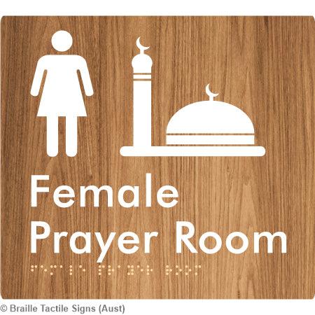 Braille Sign Female Prayer Room - Braille Tactile Signs (Aust) - BTS325-wdg - Fully Custom Signs - Fast Shipping - High Quality - Australian Made &amp; Owned