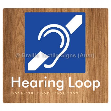 Braille Sign Hearing Loop Provided - Braille Tactile Signs (Aust) - BTS350-wdg - Fully Custom Signs - Fast Shipping - High Quality - Australian Made &amp; Owned