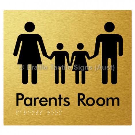 Braille Sign Parents Room - Braille Tactile Signs (Aust) - BTS36-aliG - Fully Custom Signs - Fast Shipping - High Quality - Australian Made &amp; Owned