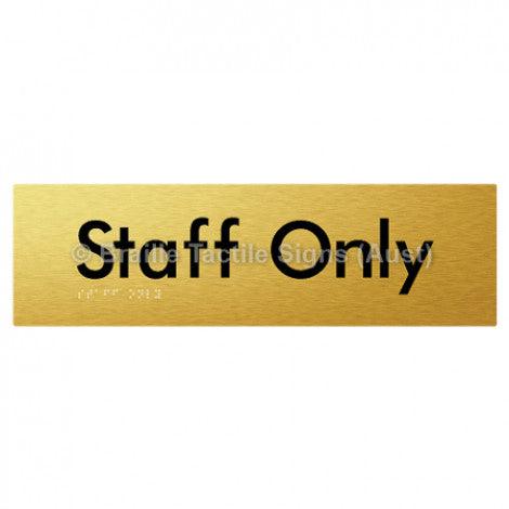 Braille Sign Staff Only - Braille Tactile Signs (Aust) - BTS47-wdg - Fully Custom Signs - Fast Shipping - High Quality - Australian Made &amp; Owned