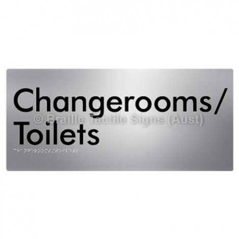 Braille Sign Changerooms/Toilets - Braille Tactile Signs (Aust) - BTS53-aliS - Fully Custom Signs - Fast Shipping - High Quality - Australian Made &amp; Owned