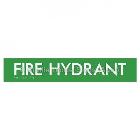Braille Sign FIRE HYDRANT - Braille Tactile Signs (Aust) - BTS58-grn - Fully Custom Signs - Fast Shipping - High Quality - Australian Made &amp; Owned