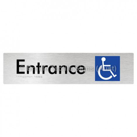 Braille Sign Accessible Entry - Braille Tactile Signs (Aust) - BTS59-aliB - Fully Custom Signs - Fast Shipping - High Quality - Australian Made &amp; Owned