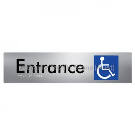 Braille Sign Accessible Entry - Braille Tactile Signs (Aust) - BTS59-aliS - Fully Custom Signs - Fast Shipping - High Quality - Australian Made &amp; Owned