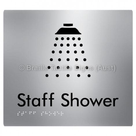 Braille Sign Staff Shower - Braille Tactile Signs (Aust) - BTS62-aliS - Fully Custom Signs - Fast Shipping - High Quality - Australian Made &amp; Owned