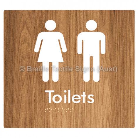 Braille Sign Toilets - Braille Tactile Signs (Aust) - BTS68-wdg - Fully Custom Signs - Fast Shipping - High Quality - Australian Made &amp; Owned