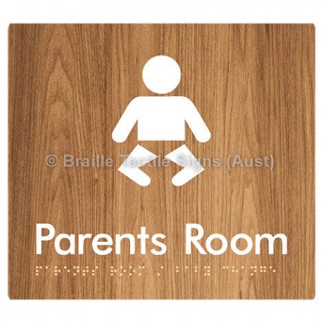 Braille Sign Parents Room/Baby Change - Braille Tactile Signs (Aust) - BTS71-wdg - Fully Custom Signs - Fast Shipping - High Quality - Australian Made &amp; Owned
