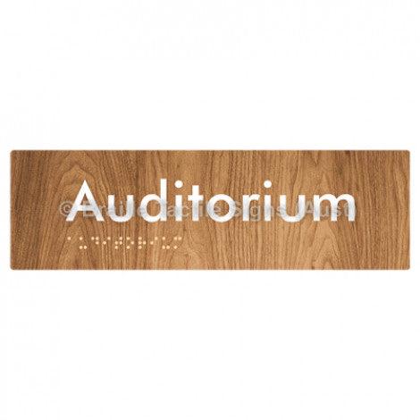 Braille Sign Auditorium - Braille Tactile Signs (Aust) - BTS86-wdg - Fully Custom Signs - Fast Shipping - High Quality - Australian Made &amp; Owned