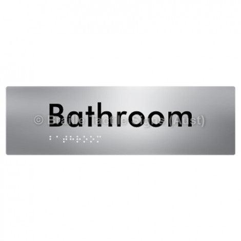 Braille Sign Bathroom - Braille Tactile Signs (Aust) - BTS87-aliS - Fully Custom Signs - Fast Shipping - High Quality - Australian Made &amp; Owned