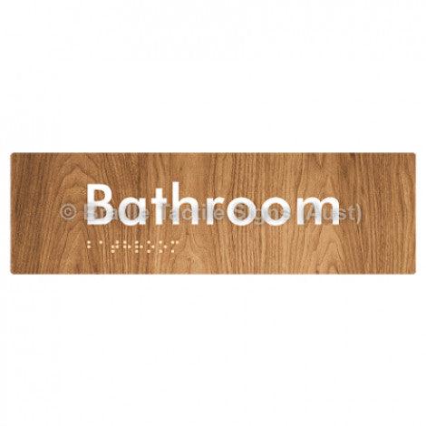 Braille Sign Bathroom - Braille Tactile Signs (Aust) - BTS87-wdg - Fully Custom Signs - Fast Shipping - High Quality - Australian Made &amp; Owned