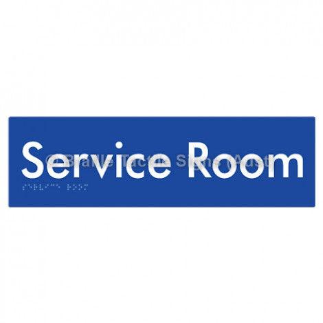 Braille Sign Service Room - Braille Tactile Signs (Aust) - BTS88-blu - Fully Custom Signs - Fast Shipping - High Quality - Australian Made &amp; Owned