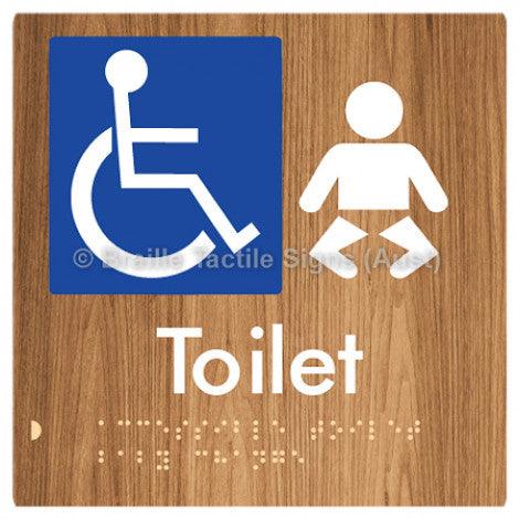 Braille Sign Accessible Toilet and Baby Change - Braille Tactile Signs (Aust) - BTS92-wdg - Fully Custom Signs - Fast Shipping - High Quality - Australian Made &amp; Owned