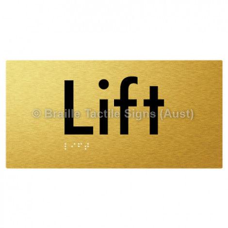 Braille Sign Lift - Braille Tactile Signs (Aust) - BTS94-aliG - Fully Custom Signs - Fast Shipping - High Quality - Australian Made &amp; Owned