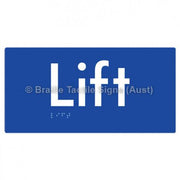 Braille Sign Lift - Braille Tactile Signs (Aust) - BTS94-blu - Fully Custom Signs - Fast Shipping - High Quality - Australian Made &amp; Owned