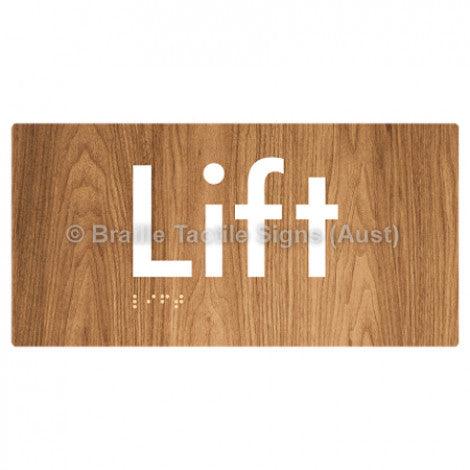 Braille Sign Lift - Braille Tactile Signs (Aust) - BTS94-wdg - Fully Custom Signs - Fast Shipping - High Quality - Australian Made &amp; Owned