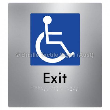 Braille Sign Accessible Exit - Braille Tactile Signs Aust. - BTS288-aliS - Custom Signs - Fast Shipping - High Quality - Australian Made &amp; Owned