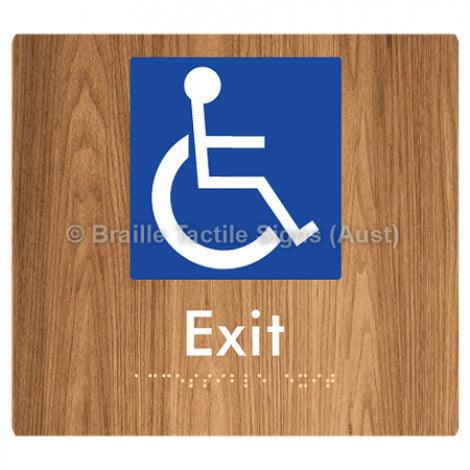 Braille Sign Accessible Exit - Braille Tactile Signs Aust. - BTS288-wdg - Custom Signs - Fast Shipping - High Quality - Australian Made &amp; Owned