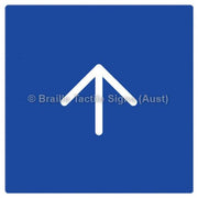 Braille Sign Arrow - Braille Tactile Signs Aust. - BTS93n-blu - Custom Signs - Fast Shipping - High Quality - Australian Made &amp; Owned