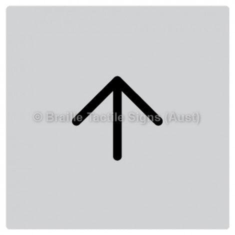 Braille Sign Arrow - Braille Tactile Signs Aust. - BTS93n-slv - Custom Signs - Fast Shipping - High Quality - Australian Made &amp; Owned