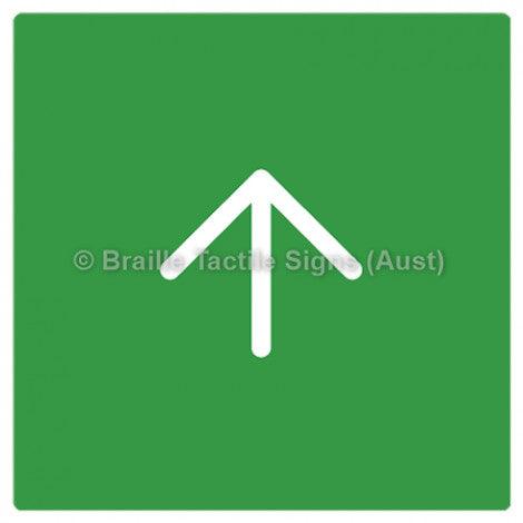 Braille Sign Arrow - Braille Tactile Signs Aust. - BTS93n-grn - Custom Signs - Fast Shipping - High Quality - Australian Made &amp; Owned