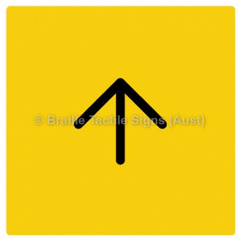 Braille Sign Arrow - Braille Tactile Signs Aust. - BTS93n-yel - Custom Signs - Fast Shipping - High Quality - Australian Made &amp; Owned