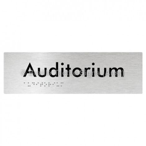 Braille Sign Auditorium - Braille Tactile Signs Aust. - BTS86-aliB - Custom Signs - Fast Shipping - High Quality - Australian Made &amp; Owned