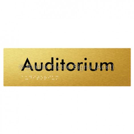 Braille Sign Auditorium - Braille Tactile Signs Aust. - BTS86-aliG - Custom Signs - Fast Shipping - High Quality - Australian Made &amp; Owned