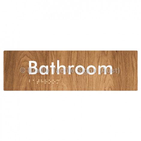 Braille Sign Bathroom - Braille Tactile Signs Aust. - BTS87-wdg - Custom Signs - Fast Shipping - High Quality - Australian Made &amp; Owned