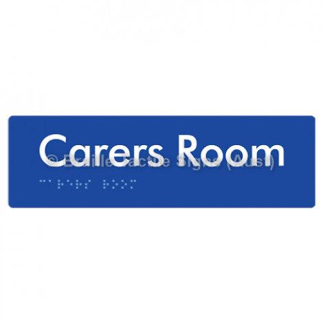 Braille Sign Carers Room - Braille Tactile Signs Aust. - BTS111-blu - Custom Signs - Fast Shipping - High Quality - Australian Made &amp; Owned