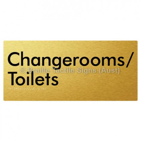 Braille Sign Changerooms/Toilets - Braille Tactile Signs Aust. - BTS53-aliG - Custom Signs - Fast Shipping - High Quality - Australian Made &amp; Owned