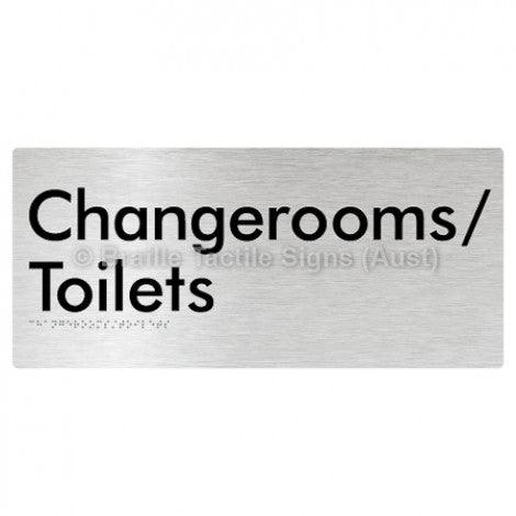 Braille Sign Changerooms/Toilets - Braille Tactile Signs Aust. - BTS53-aliB - Custom Signs - Fast Shipping - High Quality - Australian Made &amp; Owned