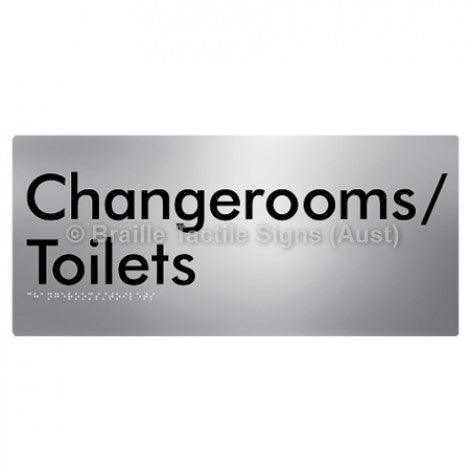 Braille Sign Changerooms/Toilets - Braille Tactile Signs Aust. - BTS53-aliS - Custom Signs - Fast Shipping - High Quality - Australian Made &amp; Owned