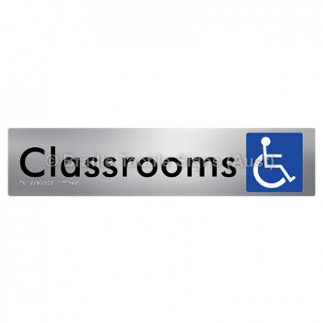 Braille Sign Classrooms Access - Braille Tactile Signs Aust. - BTS192-aliS - Custom Signs - Fast Shipping - High Quality - Australian Made &amp; Owned