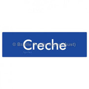 Braille Sign Creche - Braille Tactile Signs Aust. - BTS49-blu - Custom Signs - Fast Shipping - High Quality - Australian Made &amp; Owned