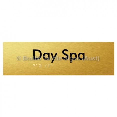 Braille Sign Day Spa - Braille Tactile Signs Aust. - BTS227-aliG - Custom Signs - Fast Shipping - High Quality - Australian Made &amp; Owned