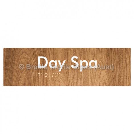 Braille Sign Day Spa - Braille Tactile Signs Aust. - BTS227-wdg - Custom Signs - Fast Shipping - High Quality - Australian Made &amp; Owned