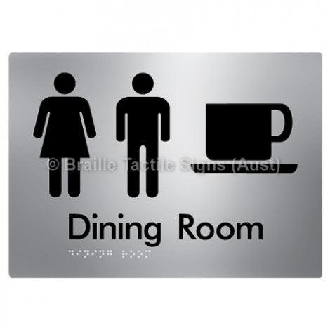 Braille Sign Dining Room - Braille Tactile Signs Aust. - BTS115-aliS - Custom Signs - Fast Shipping - High Quality - Australian Made &amp; Owned