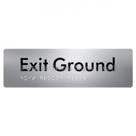 Braille Sign Exit Ground - Braille Tactile Signs Aust. - BTS278-GF-aliS - Custom Signs - Fast Shipping - High Quality - Australian Made &amp; Owned