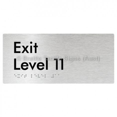 Braille Sign Exit Level 11 - Braille Tactile Signs Aust. - BTS270-11-aliB - Custom Signs - Fast Shipping - High Quality - Australian Made &amp; Owned