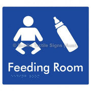 Braille Sign Feeding Room - Braille Tactile Signs Aust. - BTS109-blu - Custom Signs - Fast Shipping - High Quality - Australian Made &amp; Owned