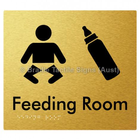 Braille Sign Feeding Room - Braille Tactile Signs Aust. - BTS109-aliG - Custom Signs - Fast Shipping - High Quality - Australian Made &amp; Owned