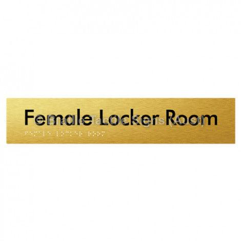 Braille Sign Female Locker Room - Braille Tactile Signs Aust. - BTS147-aliG - Custom Signs - Fast Shipping - High Quality - Australian Made &amp; Owned