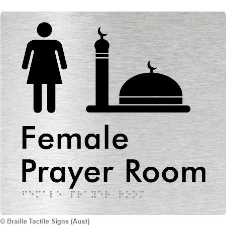 Braille Sign Female Prayer Room - Braille Tactile Signs Aust. - BTS325-aliB - Custom Signs - Fast Shipping - High Quality - Australian Made &amp; Owned