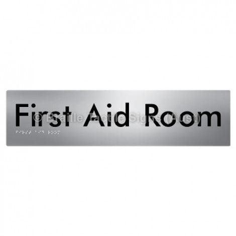 Braille Sign First Aid Room - Braille Tactile Signs Aust. - BTS55-aliS - Custom Signs - Fast Shipping - High Quality - Australian Made &amp; Owned