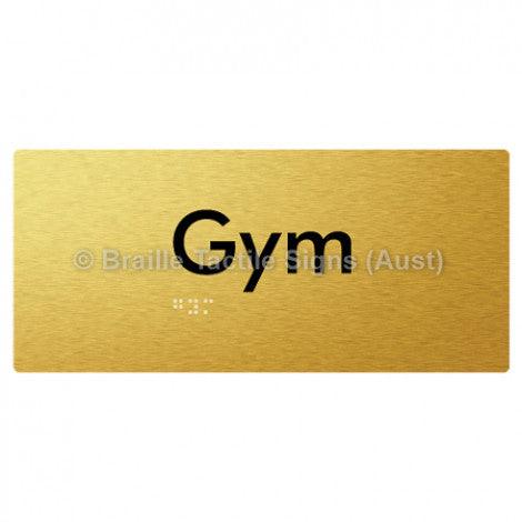 Braille Sign Gym - Braille Tactile Signs Aust. - BTS300-aliG - Custom Signs - Fast Shipping - High Quality - Australian Made &amp; Owned