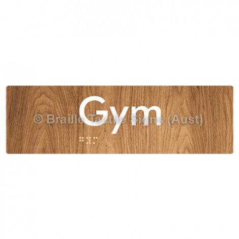 Braille Sign Gym - Braille Tactile Signs Aust. - BTS300-wdg - Custom Signs - Fast Shipping - High Quality - Australian Made &amp; Owned