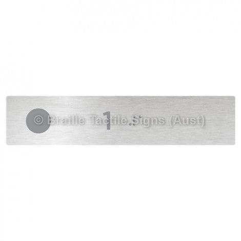 Braille Sign Hand Rail Button - 1 (Left Hand Use) - Braille Tactile Signs Aust. - BTS299-01-aliB - Custom Signs - Fast Shipping - High Quality - Australian Made &amp; Owned