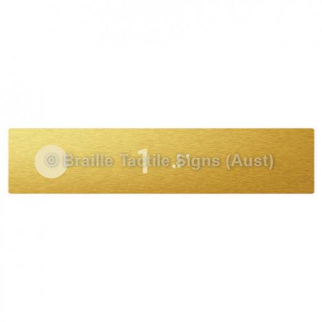 Braille Sign Hand Rail Button - 1 (Left Hand Use) - Braille Tactile Signs Aust. - BTS299-01-aliG - Custom Signs - Fast Shipping - High Quality - Australian Made &amp; Owned