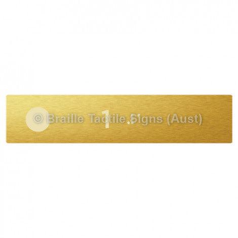 Braille Sign Hand Rail Button - 1 (Left Hand Use) - Braille Tactile Signs Aust. - BTS299-01-aliG - Custom Signs - Fast Shipping - High Quality - Australian Made &amp; Owned