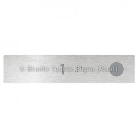 Braille Sign Hand Rail Button - 1 (Right Hand Use) - Braille Tactile Signs Aust. - BTS298-01-aliB - Custom Signs - Fast Shipping - High Quality - Australian Made &amp; Owned